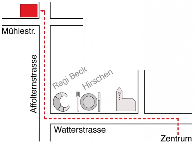 Weg zum Gemeindemuseum Mühlestrasse 22